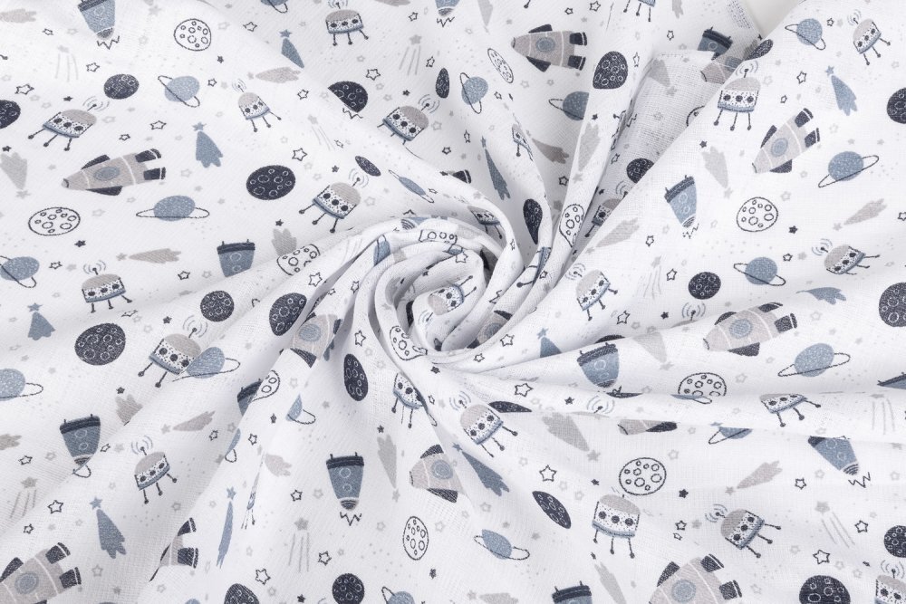 Sensillo Set 5 scutece multifunctionale Cosmos Grey 70x80 cm din muselina 100 bumbacsuprafata texturatamoale si absorbanta