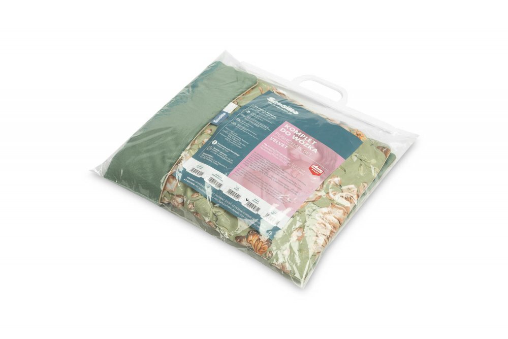 Sensillo Set pernuta si pilota pentru caruciorlandoupatut copii Velvet Green cu doua fete bumbaccatifea umplutura silicon lyocell antialergic perna cu urechiuse recomandat de la nastere