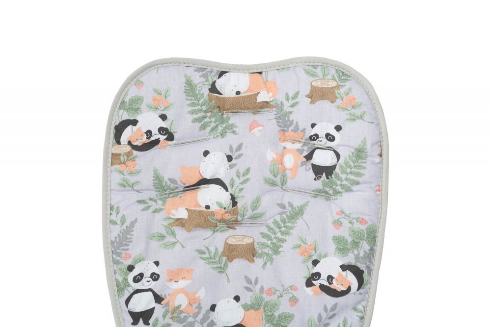 Sensillo Set salteapernuta flutureprotectii centuri si bara protectie pentru carucior copii Panda and Foxcompatibilitate universalareversibilmaterial Fleece premiumBumbacumplutura antialergicaorificii centuri