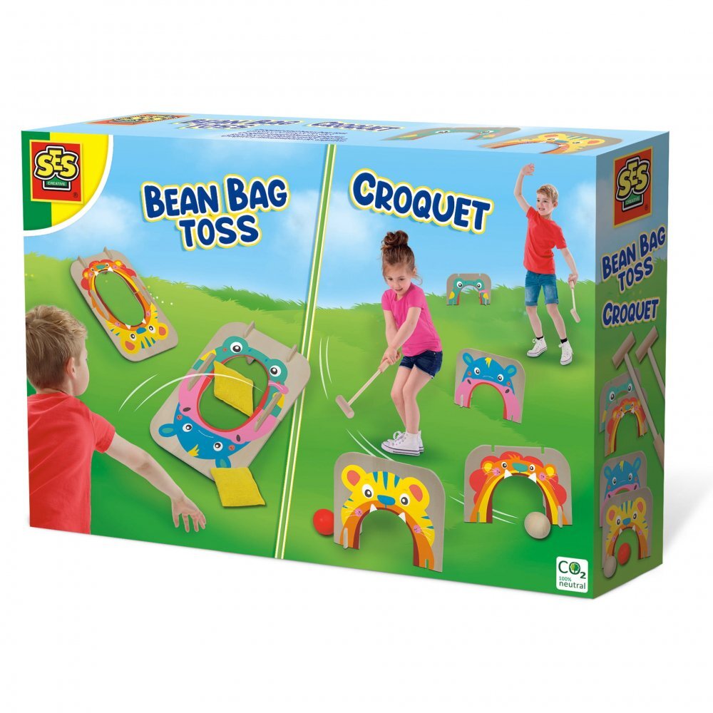 SES Creative Joc 2 in 1 de petrecere Crochet si arunca saci
