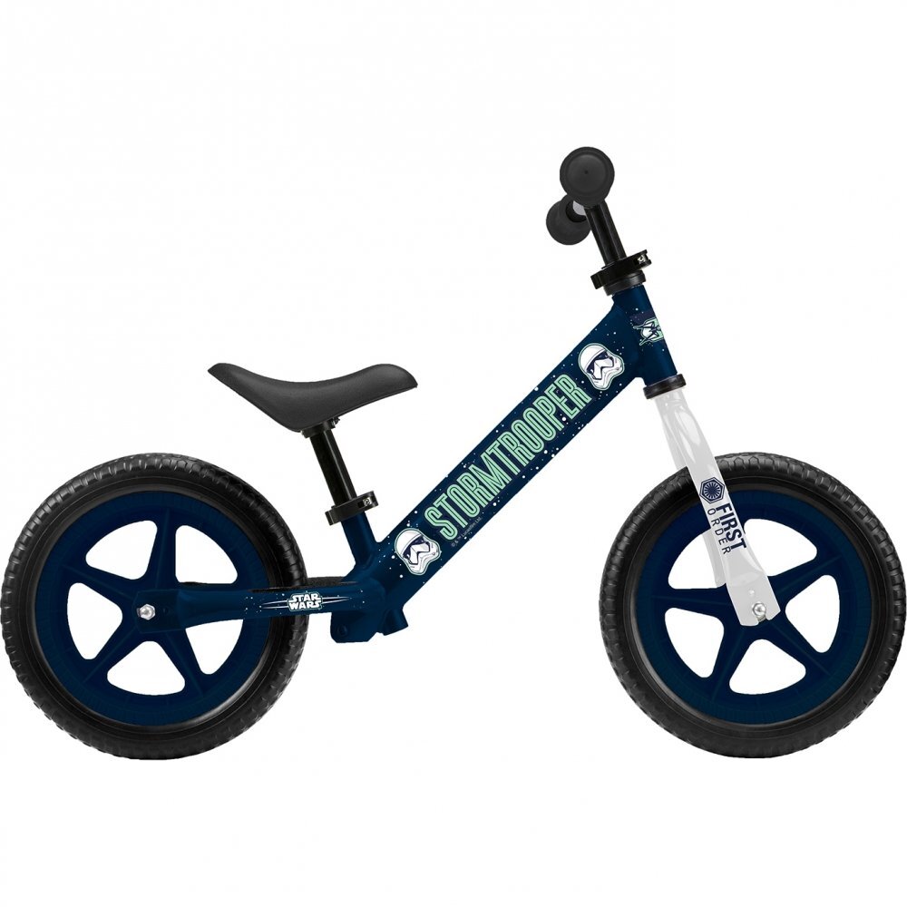 Seven Bicicleta copii fara pedale Star Wars Stormtrooper 12 inch roti din spuma EVA scaun ajustabil pe inaltime de la 39-41 cm ghidon reglabil pe inaltime de la 49-56 cm de la 2 ani pana la 28 kg