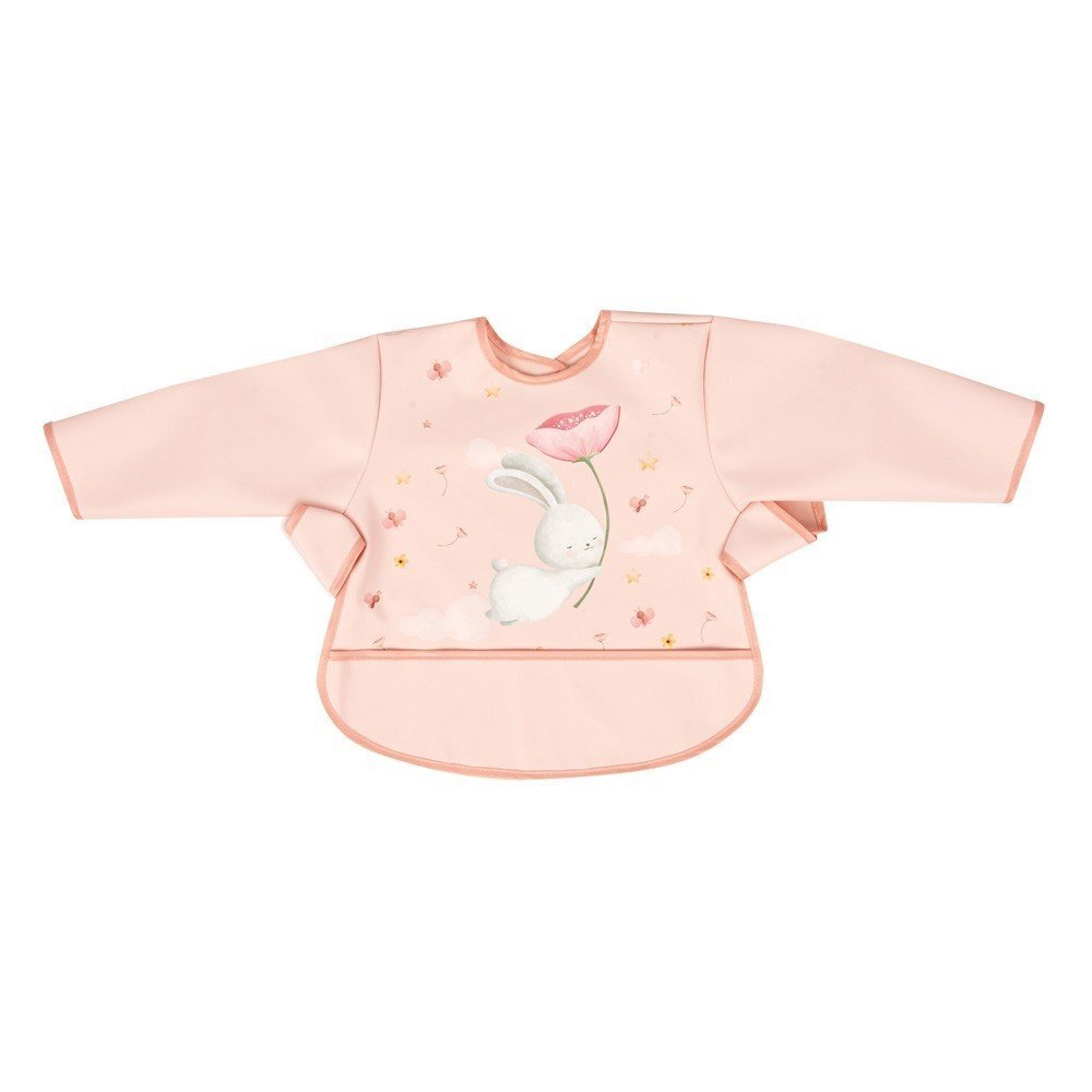 SeviBebe Baveta impermeabila cu maneci lungi Rabbit with Flower