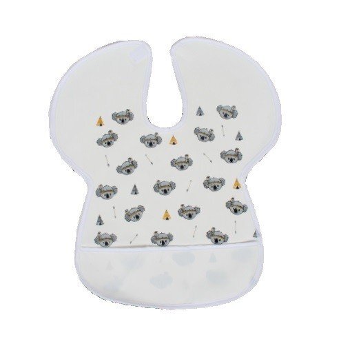 SeviBebe Baveta impermeabila cu protectii pentru umeri alb