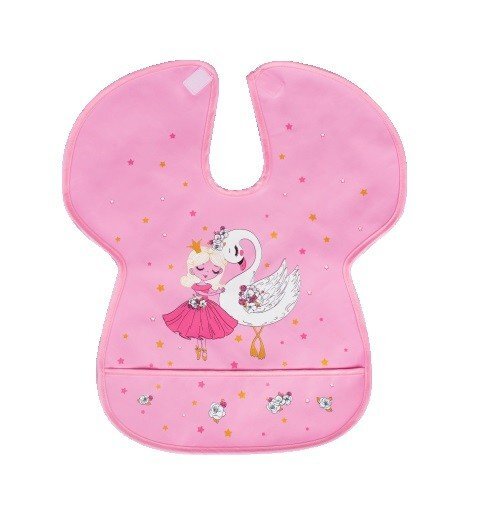 SeviBebe Baveta impermeabila cu protectii pentru umeri roz