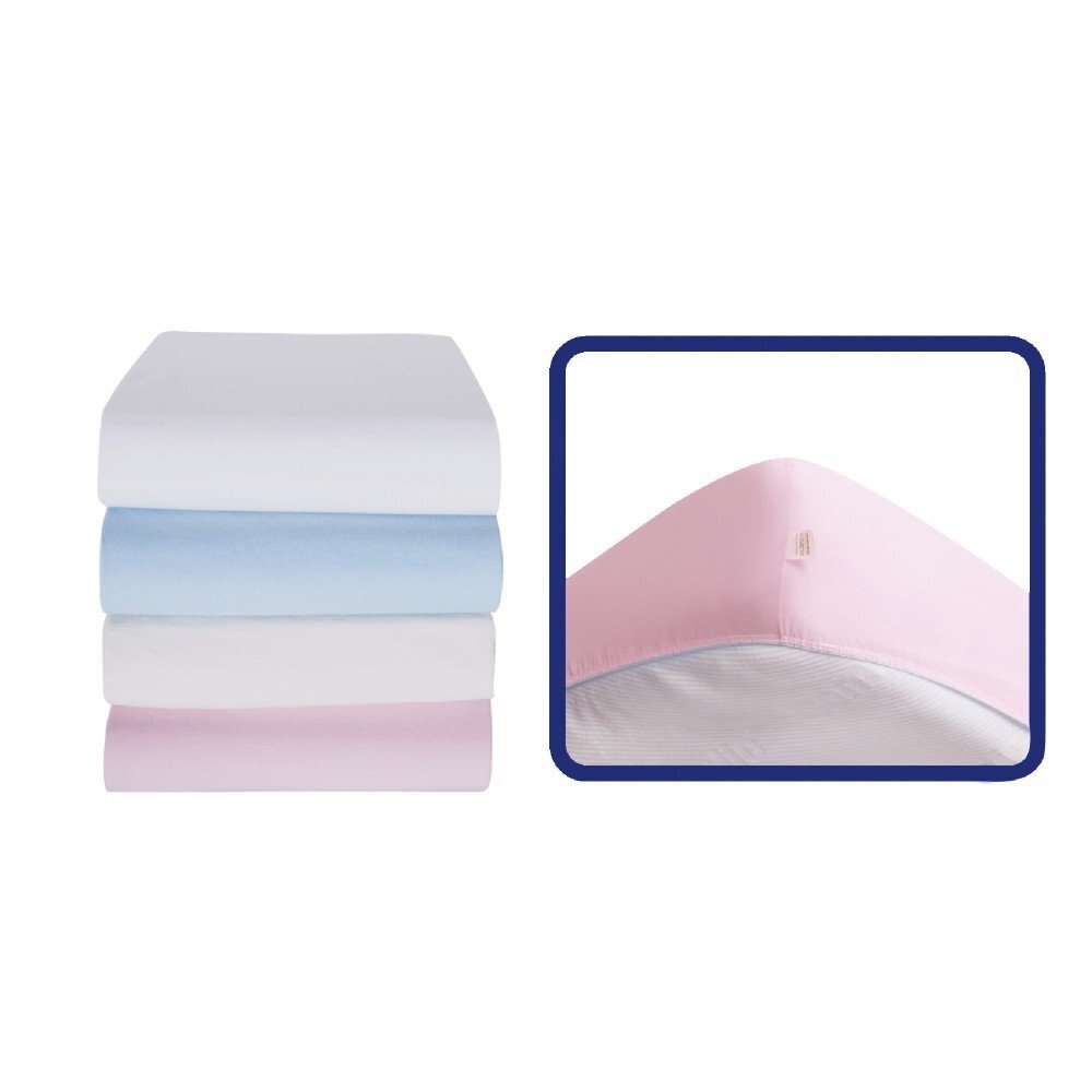 SeviBebe Cearceaf patut cu elastic 70x140 cm roz