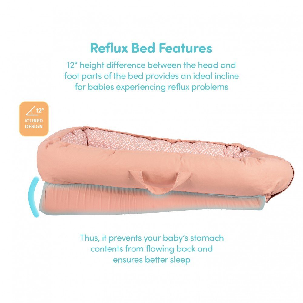 SeviBebe Co-sleeper anti-reflux Salmon Pink