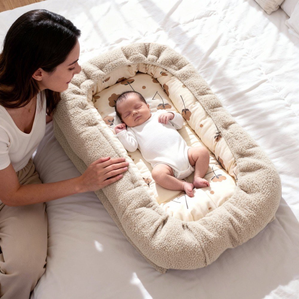 SeviBebe Co-sleeper anti-reflux Teddy Cream