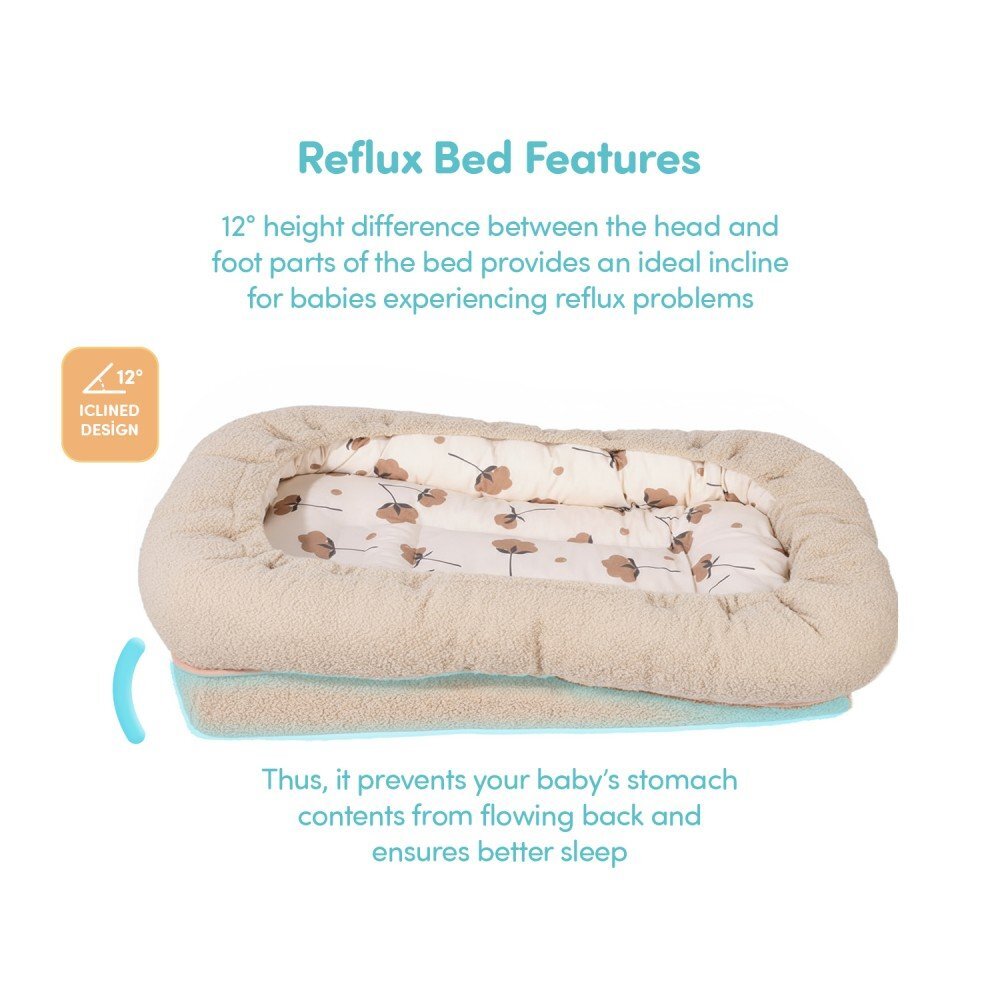 SeviBebe Co-sleeper anti-reflux Teddy Cream