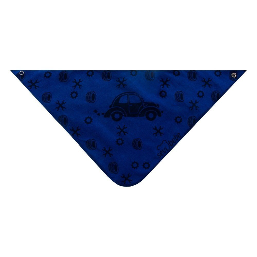 SeviBebe Esarfa din bumbac Blue Car