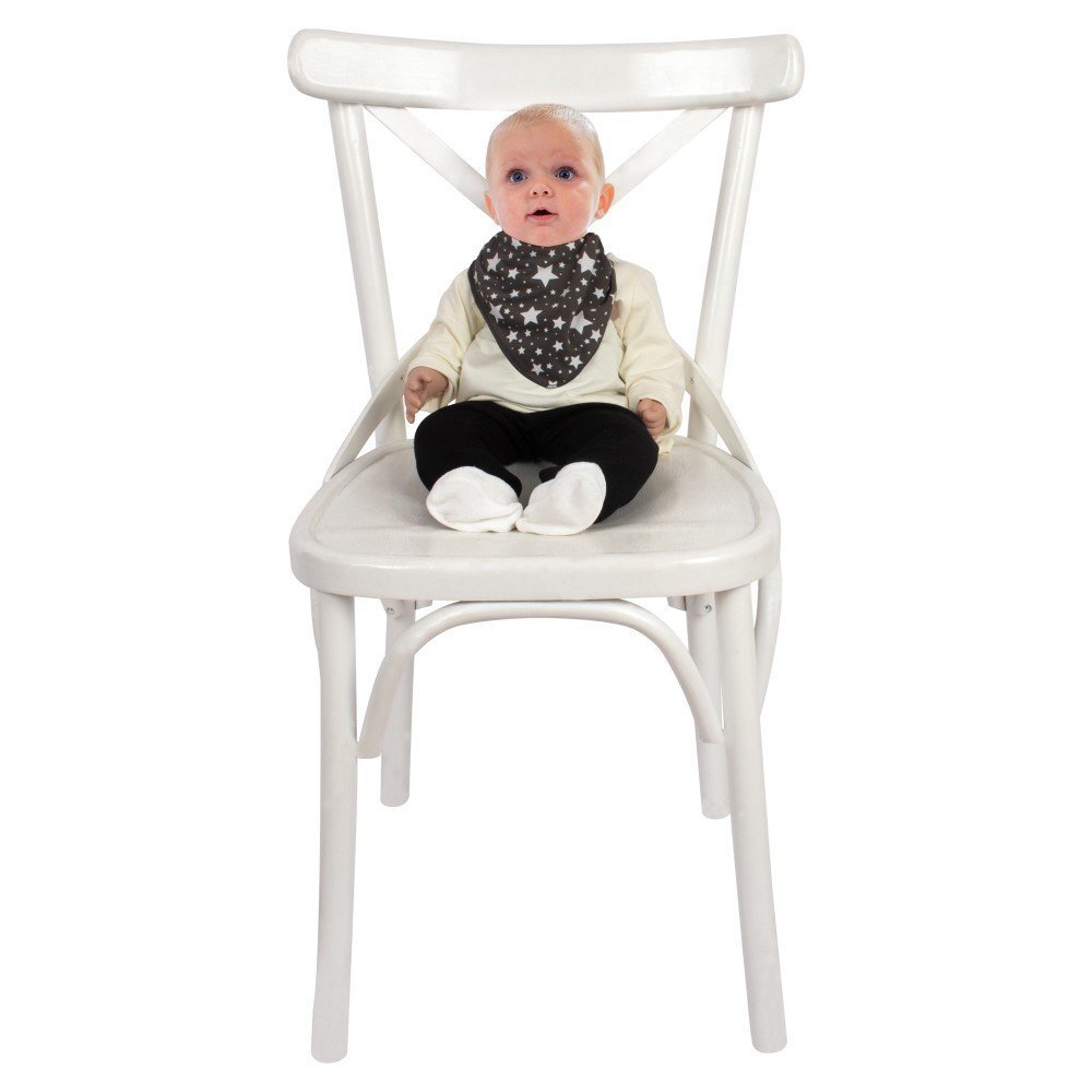 SeviBebe Esarfa din bumbac Grey Stars