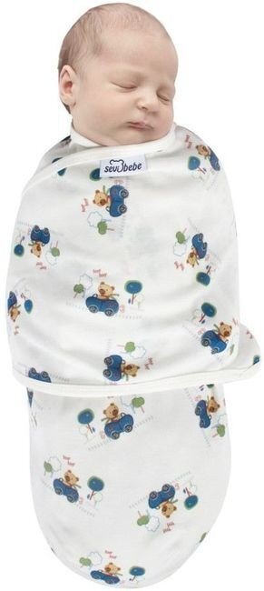 SeviBebe Paturica infasat bumbac Blue Bear