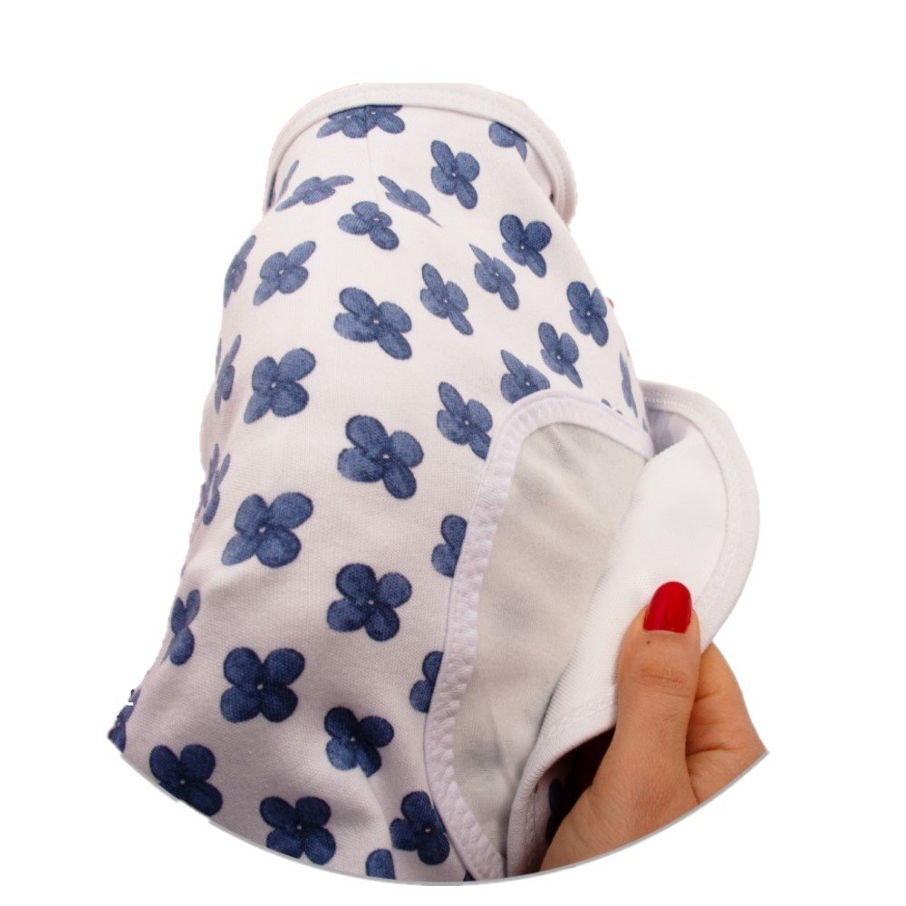 SeviBebe Paturica infasat bumbac Blue Flower