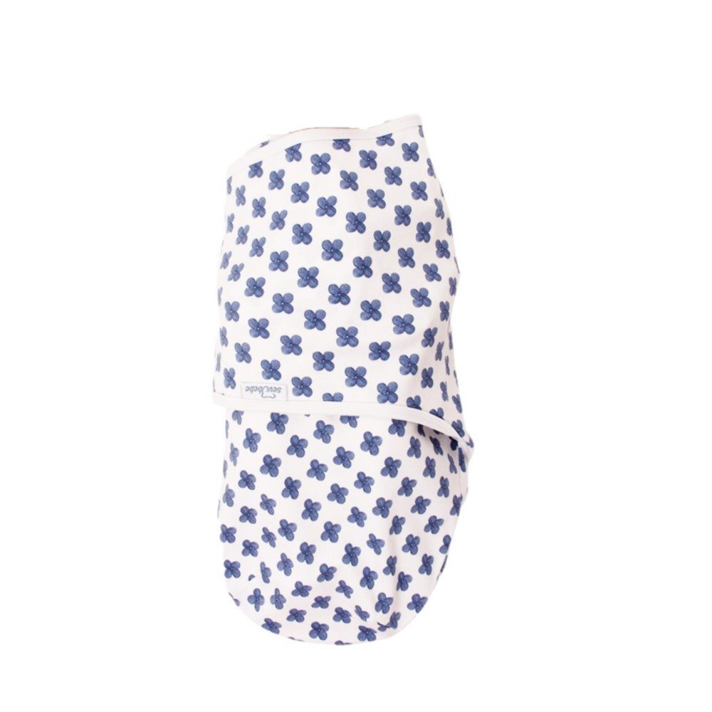 SeviBebe Paturica infasat bumbac Blue Flower