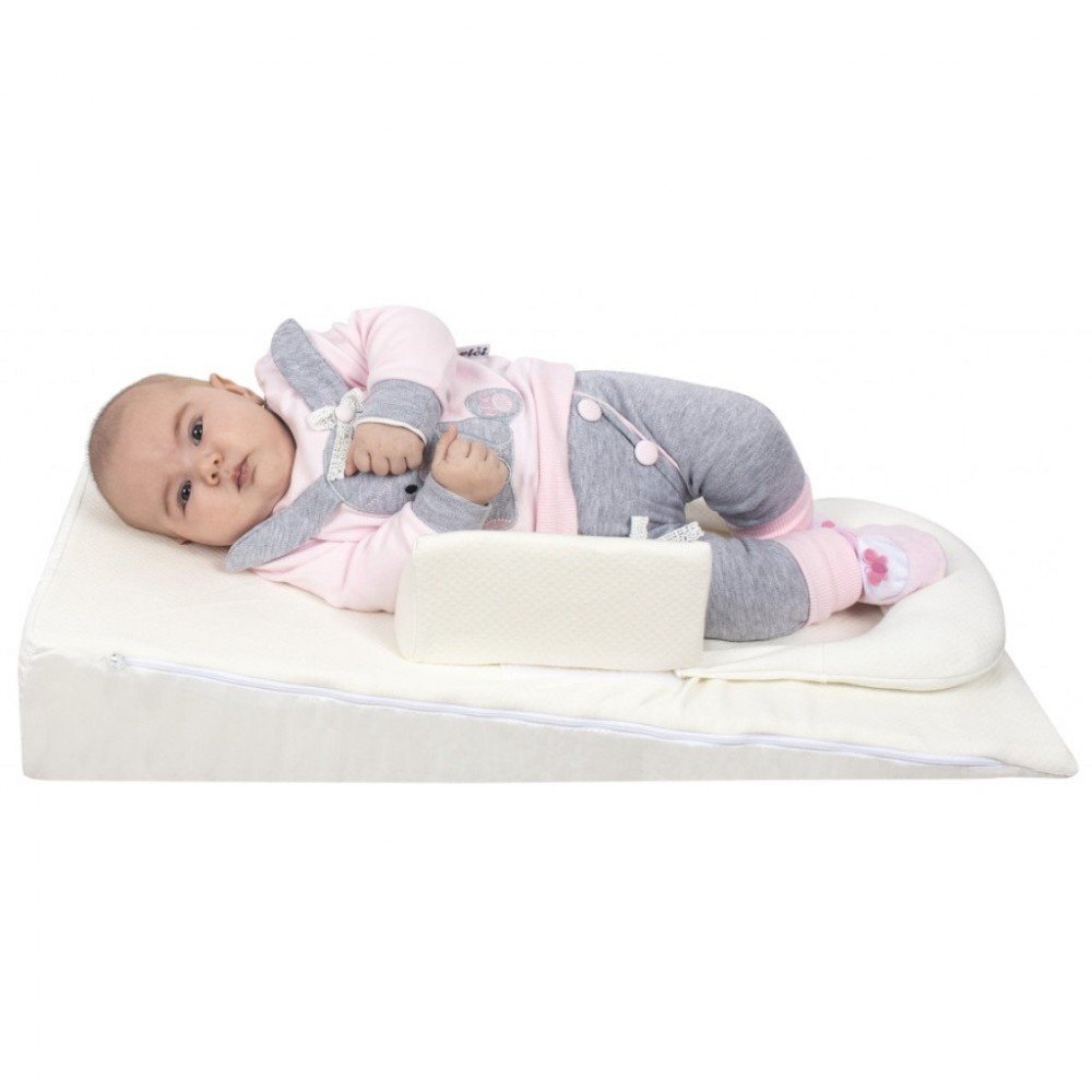 SeviBebe Pozitionator inclinat antiregurgitare alb SeviBaby