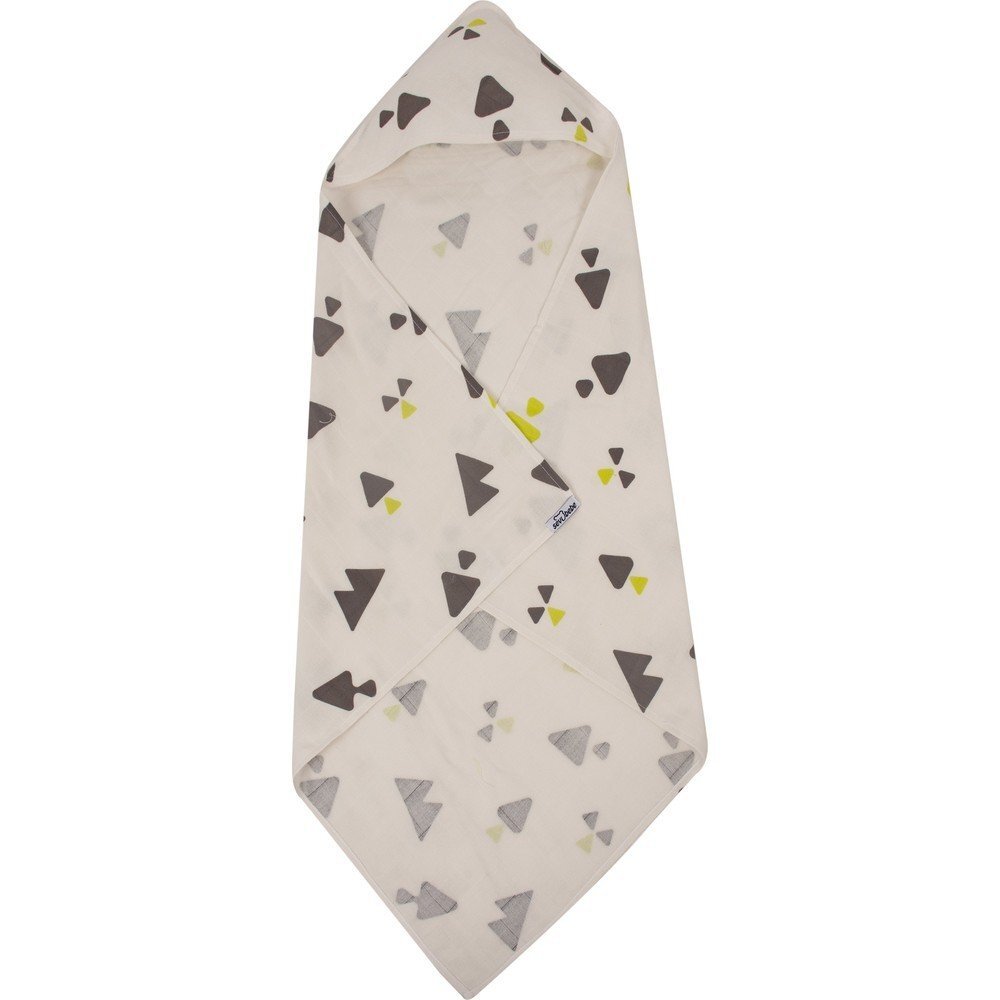 SeviBebe Prosop baie cu gluga Grey Triangle