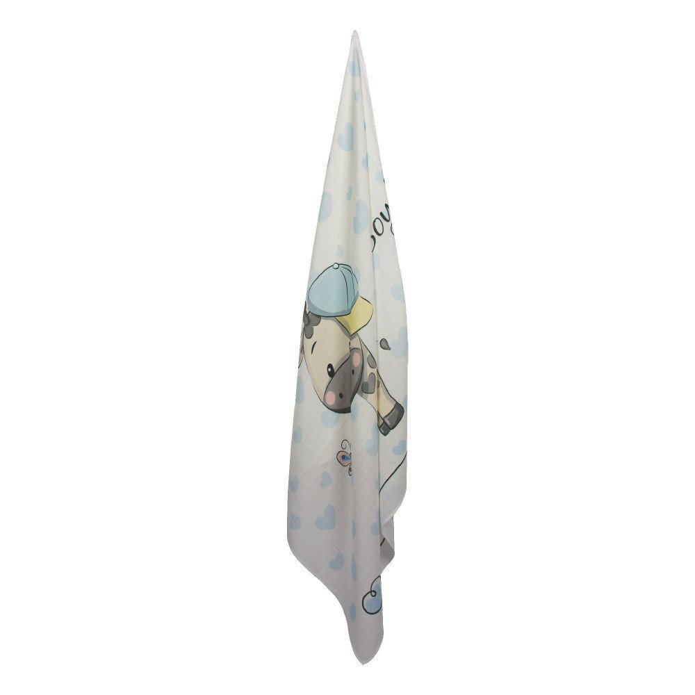 SeviBebe Scutec muselina din bumbac 90x90 cm Girafa