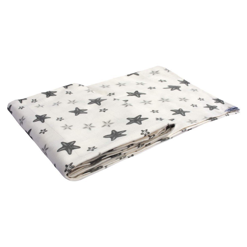 SeviBebe Scutec muselina din bumbac organic 100x100 cm Stars