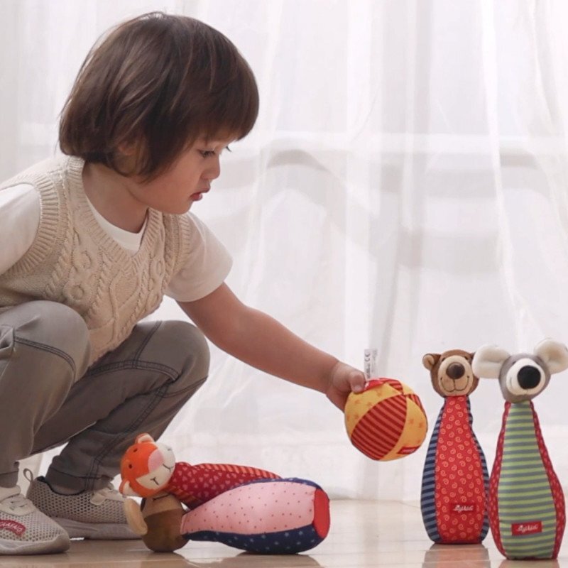 sigikid Joc de popice din plus pentru bebelusi