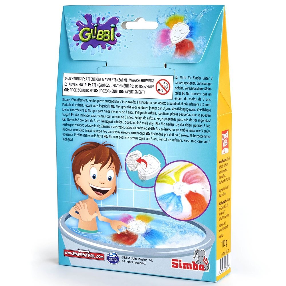 Simba Bila efervescenta pentru baie Glibbi Paw Patrol Bathbomb