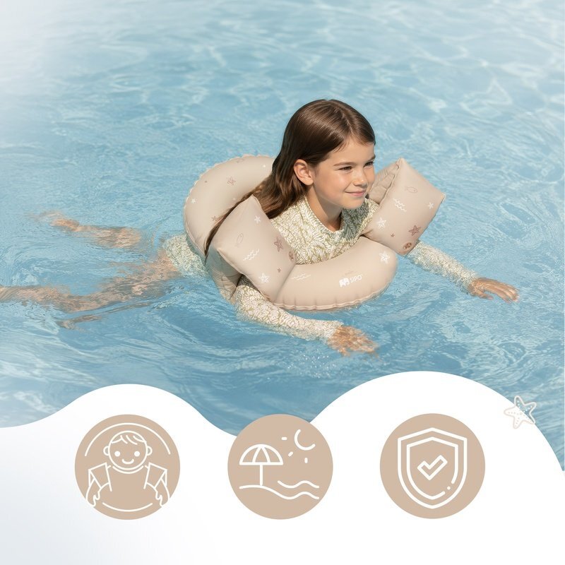 Sipo Aripioare gonflabile de inot Beige sustinatoare pentru copii 3-6 ani 15-30 kg
