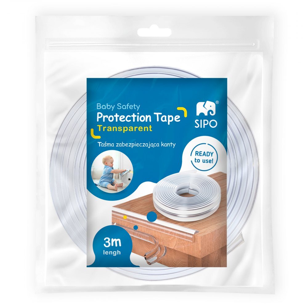 Sipo Banda protectie Baby Safety pentru muchii si margini cu adeziv transparent 3 metri