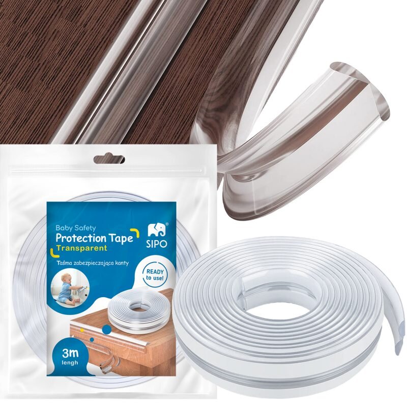 Sipo Banda protectie Baby Safety pentru muchii si margini cu adeziv transparent 3 metri
