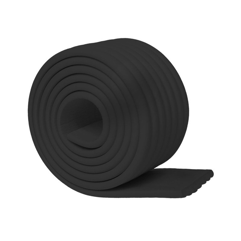 Sipo Banda protectie colturi mobila burete moale 2 metri latime 75 mm Negru