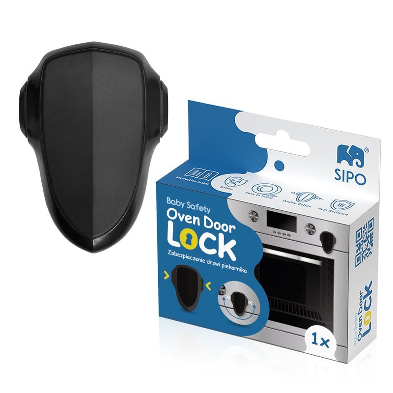 Sipo Blocator usa cuptor pentru siguranta copiilor black