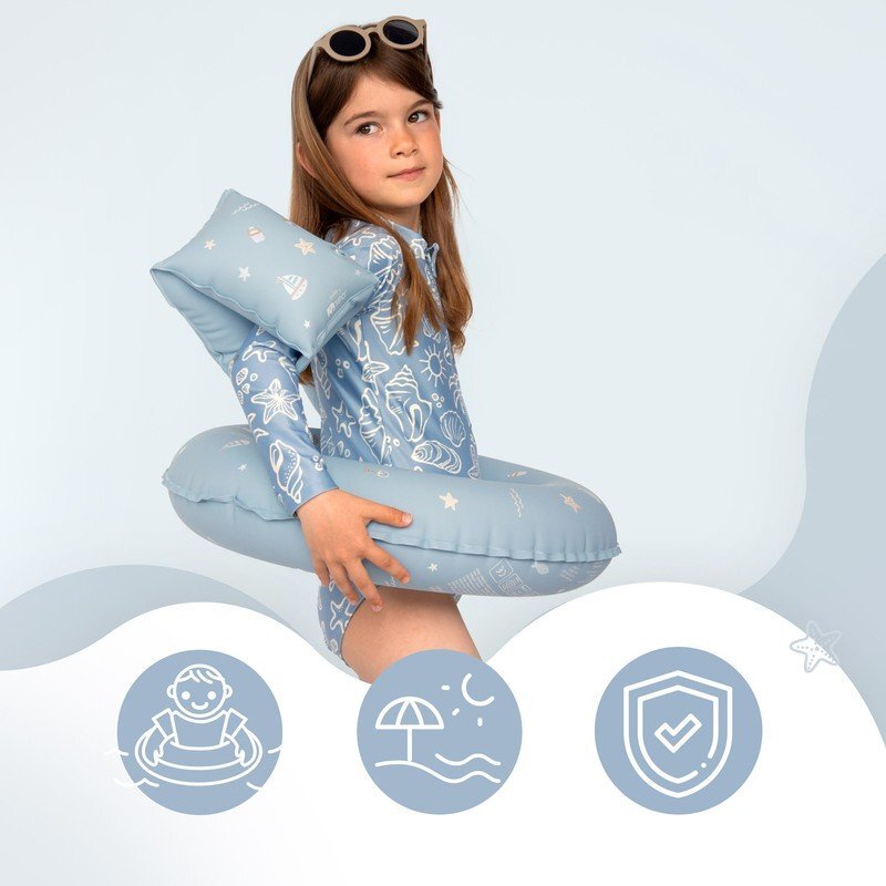 Sipo Colac gonflabil de inot Blue 50 cm pentru copii 3-6 ani 15-30 kg