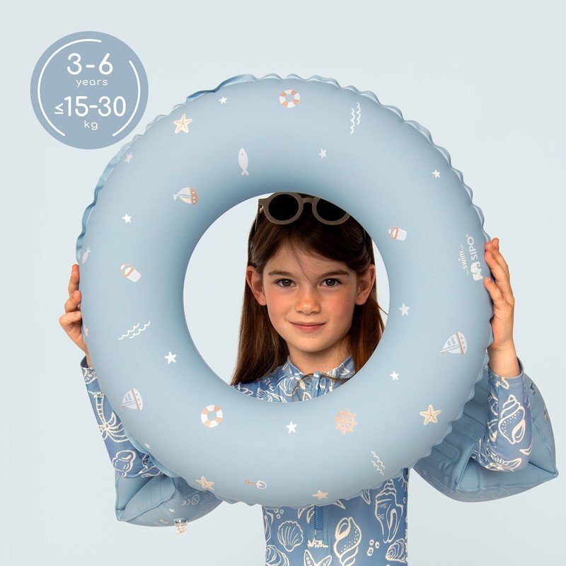 Sipo Colac gonflabil de inot Blue 50 cm pentru copii 3-6 ani 15-30 kg