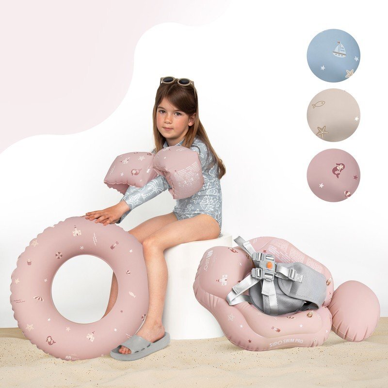 Sipo Colac gonflabil de inot Pink 50 cm pentru copii 3-6 ani 15-30 kg