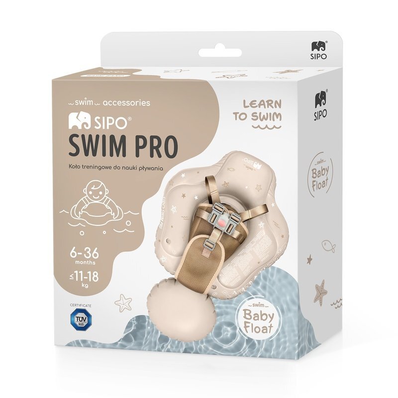 Sipo Colac gonflabil de inot Swim Pro Beige sustinator pentru bebelusi 6-36 luni 11-18 kg