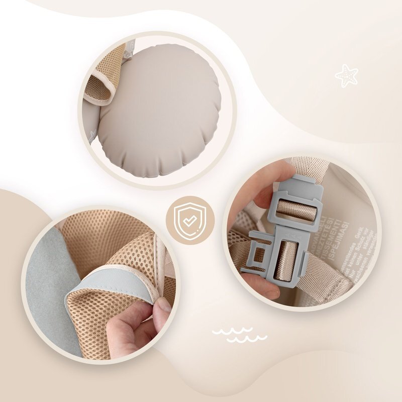 Sipo Colac gonflabil de inot Swim Pro Beige sustinator pentru bebelusi 6-36 luni 11-18 kg