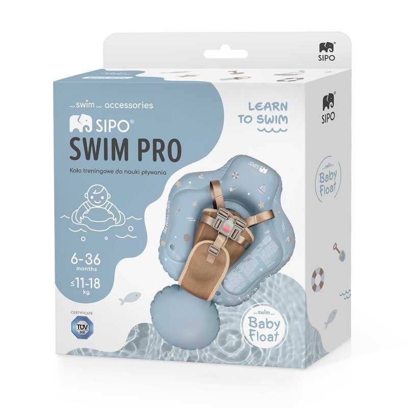 Sipo Colac gonflabil de inot Swim Pro Blue sustinator pentru bebelusi 6-36 luni 11-18 kg