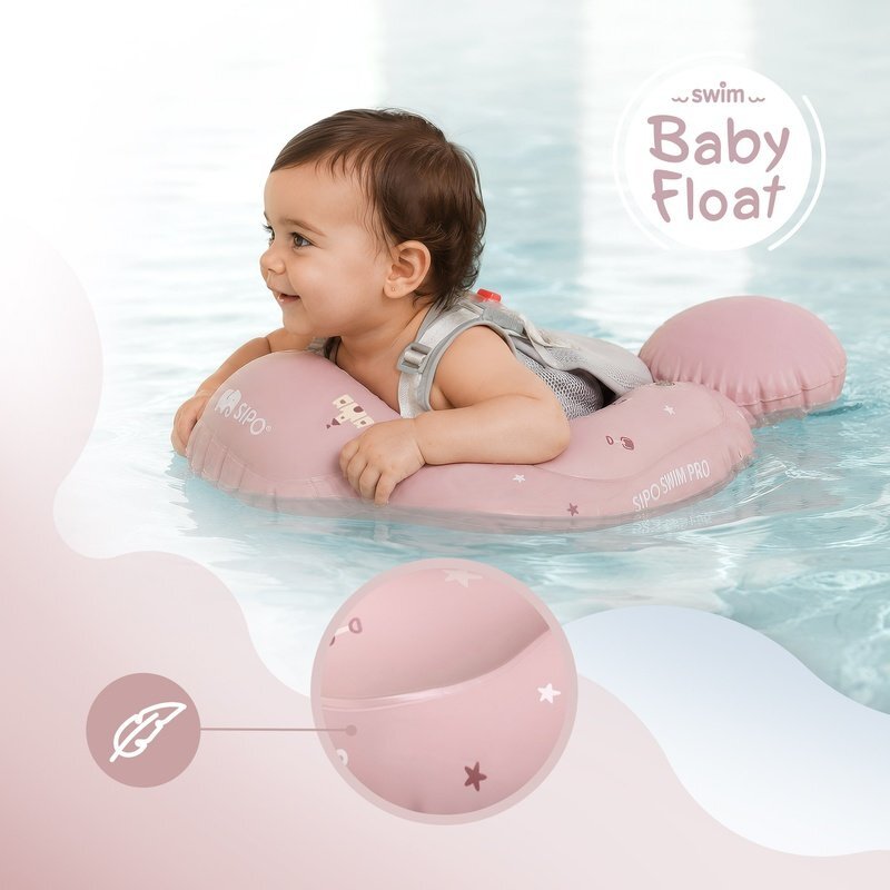 Sipo Colac gonflabil de inot Swim Pro Pink sustinator pentru bebelusi 6-36 luni 11-18 kg