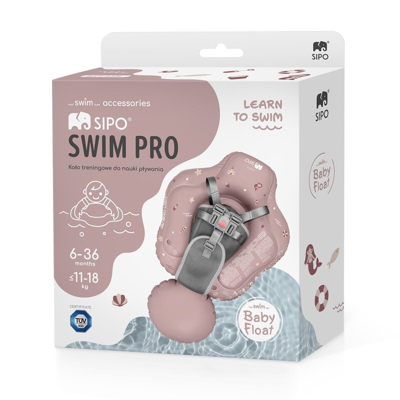 Sipo Colac gonflabil de inot Swim Pro Pink sustinator pentru bebelusi 6-36 luni 11-18 kg