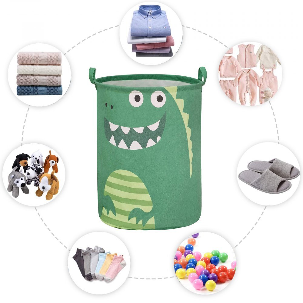 Sipo Cos pliabil pentru jucarii si rufe 35x42 cm bumbac 43l Dino