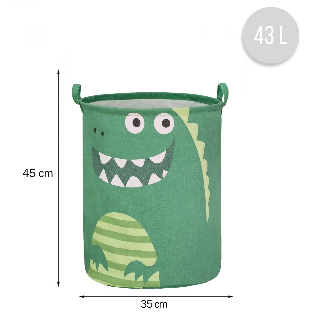 Sipo Cos pliabil pentru jucarii si rufe 35x42 cm bumbac 43l Dino