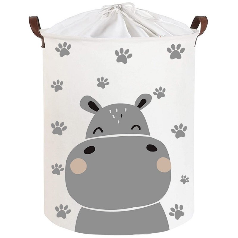 Sipo Cos pliabil pentru jucarii si rufe 35x42 cm bumbac 43l Hippo