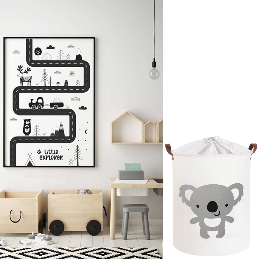 Sipo Cos pliabil pentru jucarii si rufe 35x42 cm bumbac 43l Koala