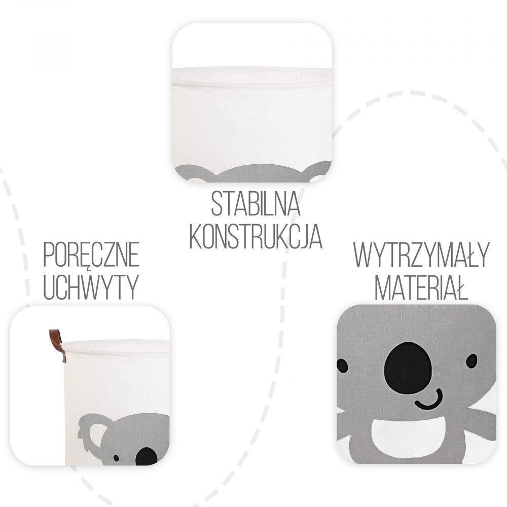 Sipo Cos pliabil pentru jucarii si rufe 35x42 cm bumbac 43l Koala