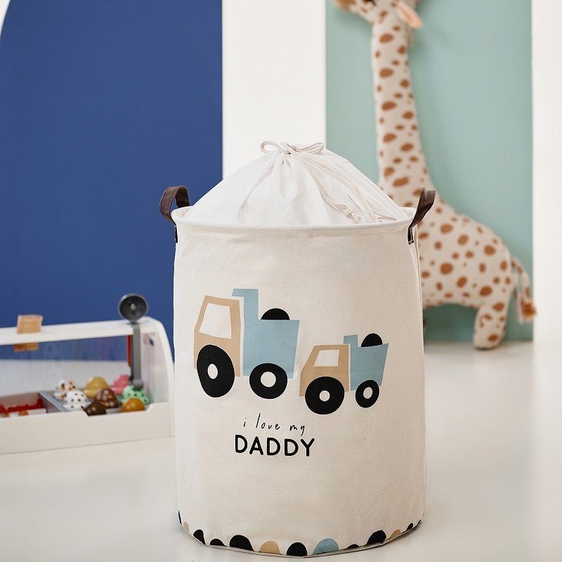 Sipo Cos pliabil pentru jucarii si rufe 35x42 cm bumbac 43l Love Daddy