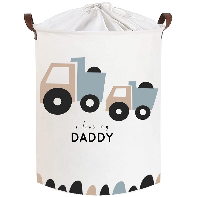 Sipo Cos pliabil pentru jucarii si rufe 35x42 cm bumbac 43l Love Daddy