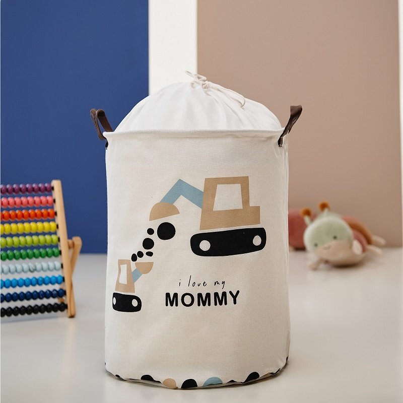 Sipo Cos pliabil pentru jucarii si rufe 35x42 cm bumbac 43l Love Mommy