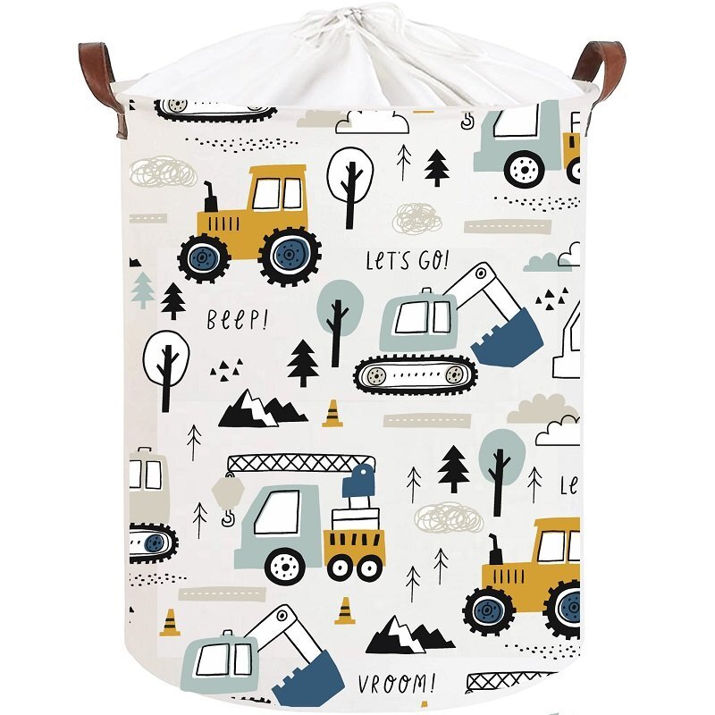 Sipo Cos pliabil pentru jucarii si rufe 35x42 cm bumbac 43l Mini Trucks