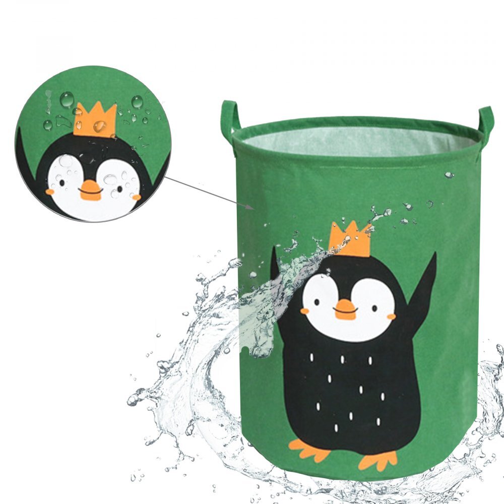 Sipo Cos pliabil pentru jucarii si rufe 35x42 cm bumbac 43l Pinguin