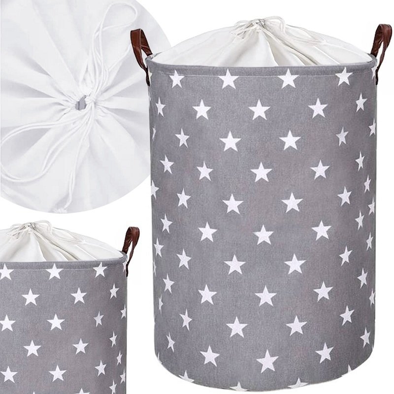 Sipo Cos pliabil pentru jucarii si rufe 35x42 cm bumbac 43l Stars