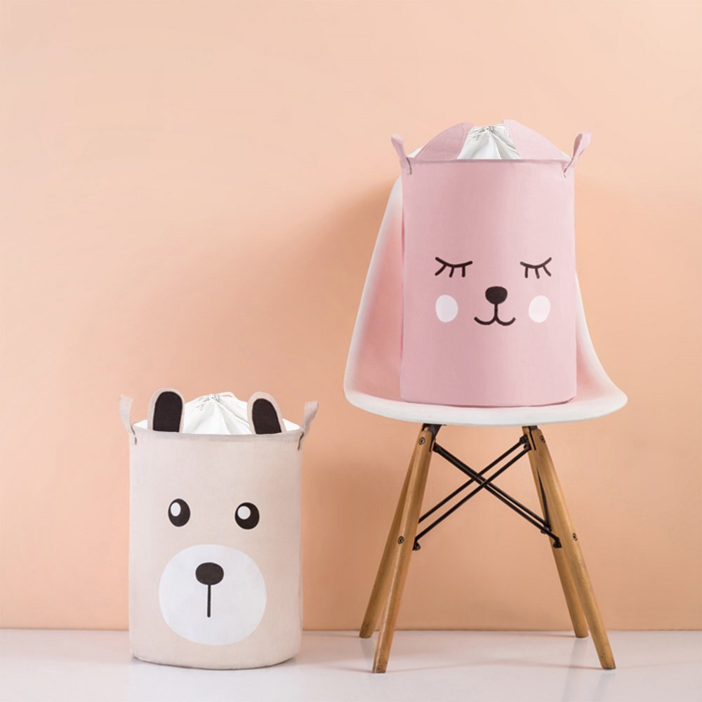 Sipo Cos pliabil pentru jucarii si rufe 35x42 cm bumbac 43l Urs