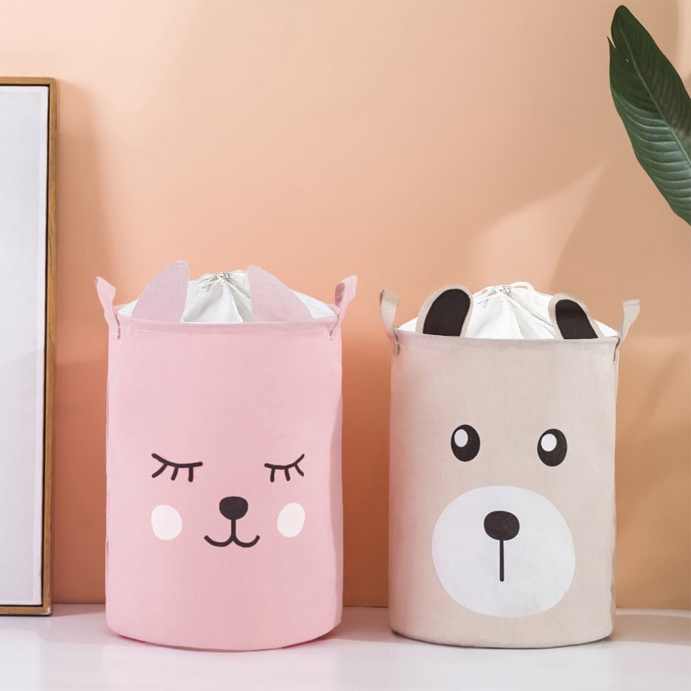 Sipo Cos pliabil pentru jucarii si rufe 35x42 cm bumbac 43l Urs