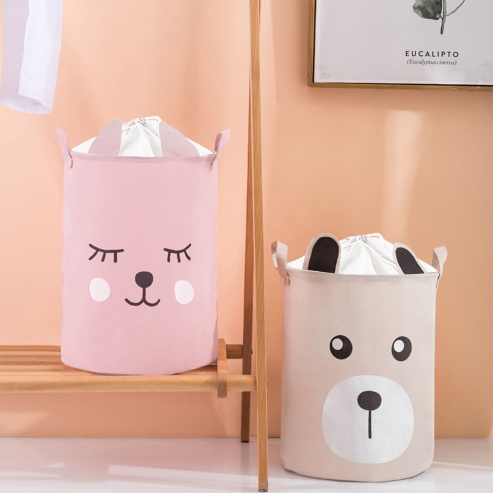 Sipo Cos pliabil pentru jucarii si rufe 35x42 cm bumbac 43l Urs